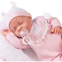 MuÑecas Antonio Juan pop babypop soft body slapend met kleding kussen en speen 40 cm
