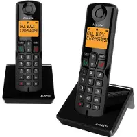 Alcatel S280 Duo: Geniet van Draadloos Comfort met Twee Handsets en Nummerherkenning (Zwart)