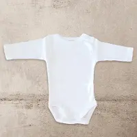Babidu Romper/Body | Basic | Lange Mouw | Wit | Unisex | 1 Maand | Maat 56