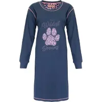 Irresistible Dames Nachthemd - 100% Katoen - Blauw - Maat XXL