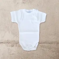 Babidu Romper/Body | Basic | Korte Mouw | Wit | Unisex | 3 Maand | Maat 62