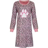 Irresistible Dames Nachthemd - 100% Katoen - Roze afwerking - Maat S