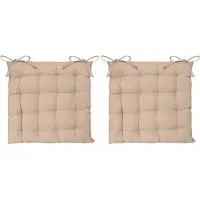 Atmosphera Tuintoelkussen - 8x - beige - katoen - 38 x 6 cm - zitkussen