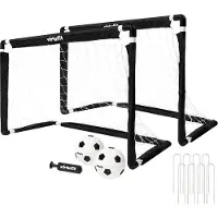 VirtuFit Kinder Voetbaldoelen Set met 2 Ballen en Pomp - Voetbalgoals - 92 x 64 cm