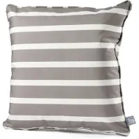 Extreme Lounging - b-cushion pattern awning stripe - lounge- en sierkussen - binnen & buiten - uv- en waterbestendig - 50x50cm - zilvergrijs