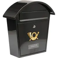 VOREL Brievenbus Zwart met 2 sleutels - 380x320x105 mm