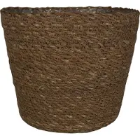 Ter Steege Steege Plantenmand - zeegras - rotan - bruin - 18 x 16 cm - Plantenpotten