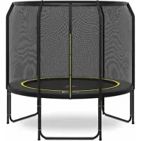 Magic Jump Fiber Black trampoline 251 cm met veiligheidsnet