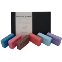 Savon De Marseille Soap bar set Fleur de lys, Fleur de lotus, Lavendel, Vanille, Fruit de la passion, I love you 6x125 gr. - valentijn cadeautje vrouw - moederdag geschenkset