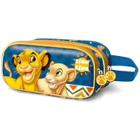 KARACTERMANIA - Disney - De Leeuwenkoning - The Lion King - Simba en Nala 3D Pennenzak - Potloden Etui met Dubbele Rits - Pennenetui