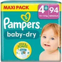 Pampers Baby-dry Luiers, Maat 4+, 10-15kg, Maxi Pack (1 X 94 Luiers) | Maat: 8