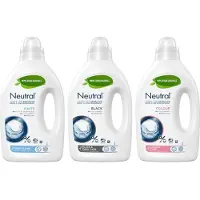 Neutral Vloeibaar Wasmiddelpakket Wit + Zwart + Kleur (3 flessen - 60 wasbeurten)