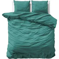Primaviera Deluxe Dekbedovertrek Satin Dark Green Katoensatijn-200 x 200 / 220 cm | 2-Persoons