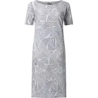 Lunatex - dames nachthemd 224149 met boothals - grijs - maat L