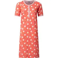 Lunatex - dames nachthemd 224147 - 100% katoen - rood - maat XL