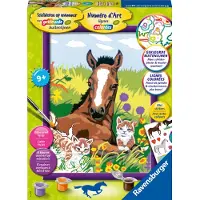 Ravensburger Schilderen op nummer Paard en kittens
