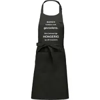 Kariban Mijncadeautje Schort - Mannen hebben ook gevoelens schort - chique grijs