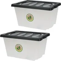 Storage solutions Opberg box/doos - 5x stuks - kunststof - 20 liter - 43 x 33 x 24 cm