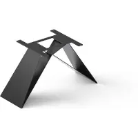 DELIFE V-frame vlak staal metaal zwart voor uittrekbare tafels van 180-220 cm