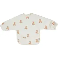Jollein - Slab Waterproof met mouw (Teddy Bear) - Polyester - Polyurethaan - Slabbetjes Baby - 40 cm