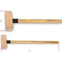 Beta Sparkproof sledge hammers, wooden shafts 1381BA 5000 - 013810850