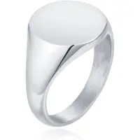 Cilla Jewels Zilverkleurige Dames Zegelring van Edelstaal-16mm