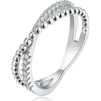 LGT JWLS Dames Ring Verzilverd met Zirkonia-16mm