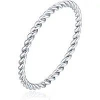 Cilla Jewels Gedraaide Elegante Dames Ring Edelstaal Verzilverd Zilverkleurig-16mm