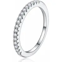 LGT JWLS Dames Ring Verzilverd Zilverkleurig met Zirkonia-17mm