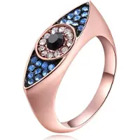 LGT JWLS Dames Ring Boze Oog Rose kleurig van met Zirkonia-17mm