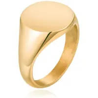 Cilla Jewels Goudkleurige Dames Zegelring van Edelstaal-17mm