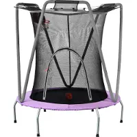 Merax Trampoline 157 x 147 cm - Ronde Trampoline voor Kinderen - Paars/Grijs