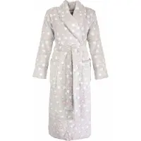 Irresistible Dames Badjas - Fleece - Sjaalkraag - Grijs - Maat XL