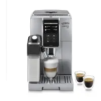 De'Longhi volautomatische koffiemachine Dinamica Plus ECAM 370.95.S, voor bonen, 1450 W, tot 1,8 l/300 g, "My coffee" functie, melkopschuimer, zilver