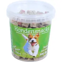 Gebr. De Boon Boony hondensnoepjes semi moist duo bones zalm, emmer a 500 gram