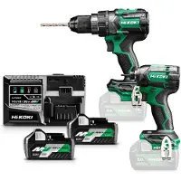 HiKOKI KC18DCWBZ Combopack DV18DC Accuklopboor + WH18DC Slagschroevendraaier 36V (gereedschapset)