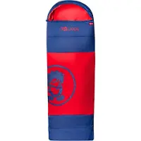 TROLLKIDS - Kid's Midnight Sun Dreamer - Kinderslaapzak 150-185 x 65 cm - Body Length: 130-170 cm, blauw/rood