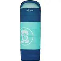 TROLLKIDS - Kid's Midnight Sun Dreamer - Kinderslaapzak 150-185 x 65 cm - Body Length: 130-170 cm, blauw/turkoois