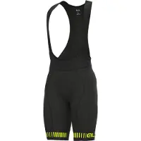 ALÉ Strada Bib Shorts Zwart/Fluo Geel || Maat: XL
