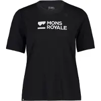 Mons Royale - Women's Icon Relaxed Tee - Merinoshirt S, zwart
