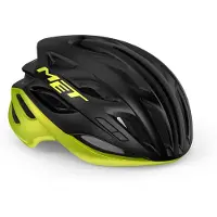Met Estro Mips Helm Zwart Geel 2022 || Maat: S (52-56 cm)