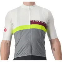 Castelli A Blocco Korte Mouw Jersey Wit Grijs, Maat XL