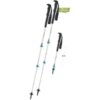 Komperdell - Explorer Contour Powerlock - Trekkingstokken 105-140 cm, grijs/blauw