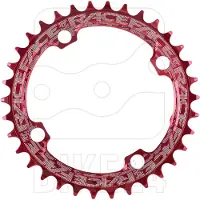 Race Face Smal Breed Enkele Kettingring 104mm BCD Rood