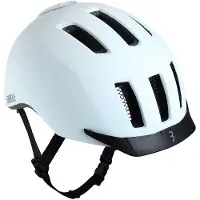 Bbb Cycling Grid Fietshelm met Verlichting - Volwassenen - E-bike en Stadsfiets - Mat Grijs/Wit - Maat L - BHE-161