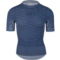 Q36.5 Basislaag 2 Korte Mouw Blauw Ondershirt, Maat S-M