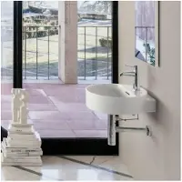 Laufen VAL - Fontein 40x43 cm, met overloop, kraangat, wit H8112810001041