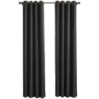 Larson - Luxe geweven blackout gordijn - verduisterend - 1.5m x 2.5m - Zwart