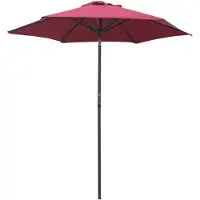 vidaXL Parasol 200x224 cm aluminium bordeauxrood