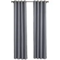 Larson - Luxe hotel blackout gordijn - met ringen - 1.5m x 2.5m - Lichtgrijs